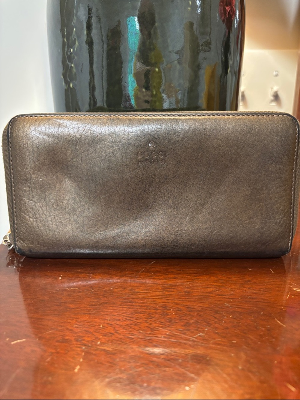 Gucci Continental Zip Around Wallet - Dark Brown Leather